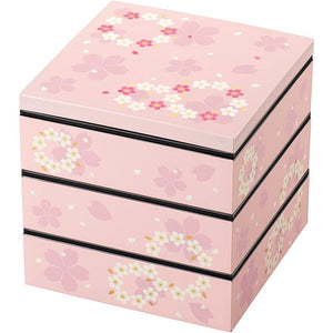 Miyamoto Industry Heavy Box Rinka Triple Layer with Seal Lid, Pink