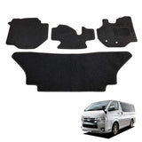 Aurele Car Mat Floor Mat (Toyota High Ace Van/Regiusace Standard Body Super GL) Black Domestic Production, Anti-Slip Shape Car Mat
