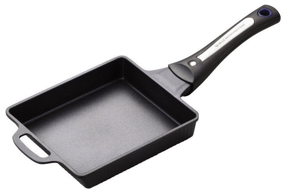 Pearl Metal HB-1214 Egg Fry Pan, Compatible with IH Egg, Blue Diamond Coat