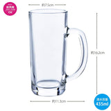 Toyo Sasaki Glass P-06431-JAN Beer Stein, 15.2 fl oz (435 ml), Alpha, Made in Japan, Dishwasher Safe, Pack of 6