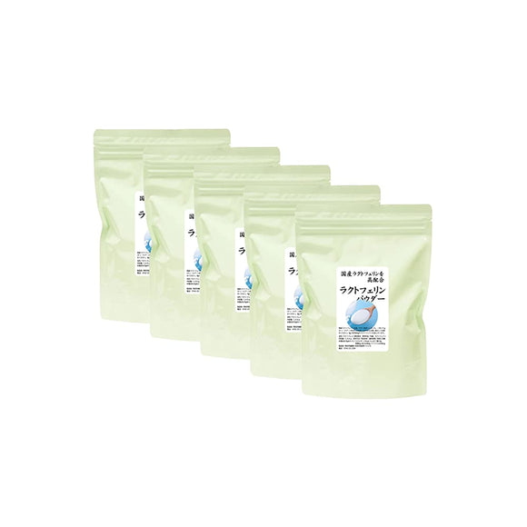 Natural Health Co. Japanese Lactoferin Powder, 3.5 oz (100 g) x 5 Packs, Comes in a Zipper Bag
