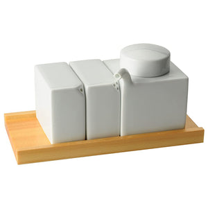 Hakusan Pottery 3-Piece Conditioning Set (Includes Wooden Stand)