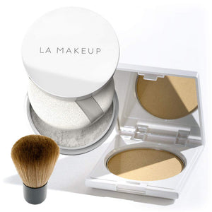 La Meicya Mask Makeup 3 Piece Set God Powder Small Face Shader Kabuki Brush Women Gift Face Powder Shading