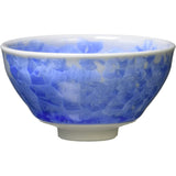 Kyoto Ware KTA827-01 Kiyomizu Ware Ceramic Kiln Gui Cup, Flower Crystal, Blue