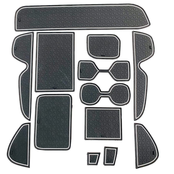 TOYOTA RAV4 Toyota Love 4 Accessories Exclusive Parts Drink Holder Console Box Prevention Rubber Mat (Black BlackWhite White)