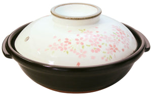 Suzuki Manko ware My clay pot series clay pot 1 cherry blossoms 5035-4065 White pink