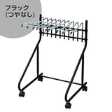 Yamazen Slacks hanger with casters 10 pieces Easy to put in and out Easy to choose Width 46 x Depth 44 x Height 67 cm Slacks hanger rack assembly Black RSL-10 (BK4)