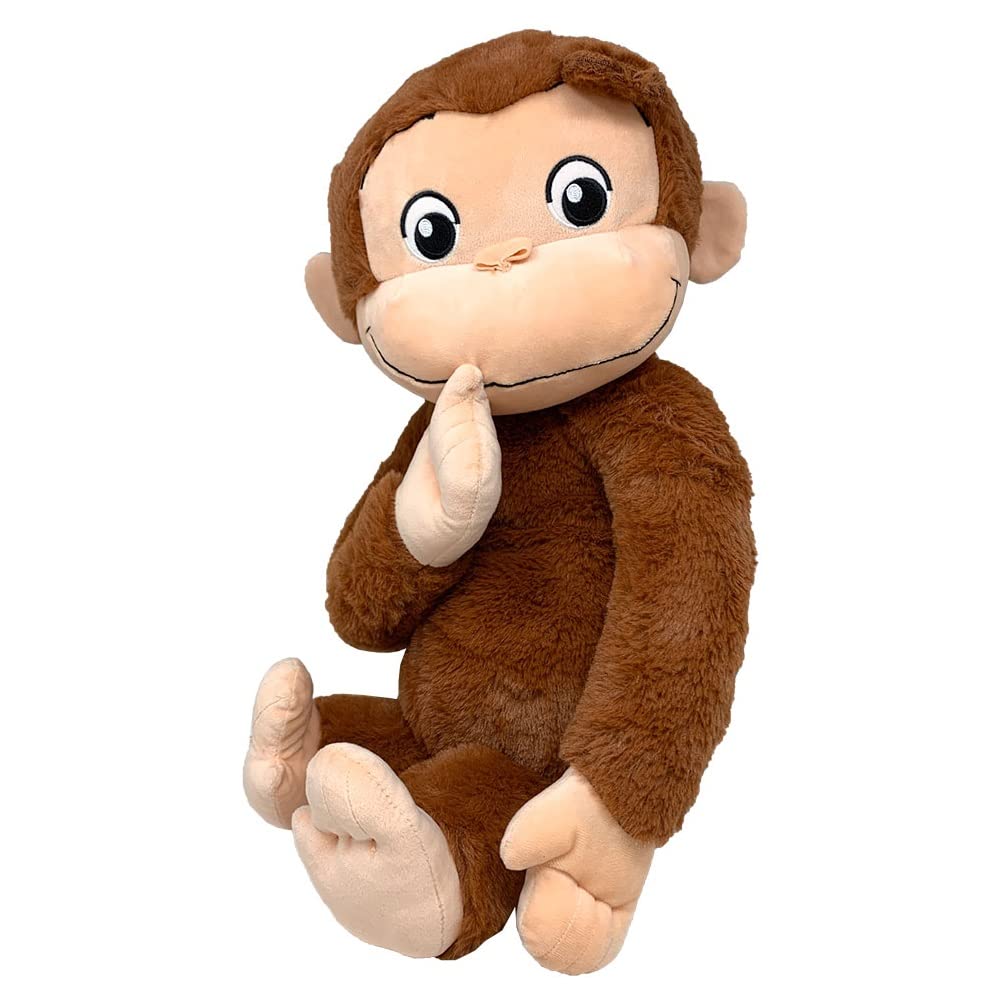 Super Cute Plush Curious George, Giga Jumbo, Furimuki, Pose, Plush