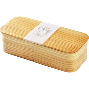 Yamako 80187 Japanese Lunch Box, Long Corner, 21.6 fl oz (640 ml)