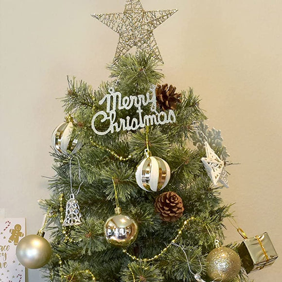 Jules Enkeri Nordic Style Christmas Tree Set, 35.4 inches (90 cm), Ornament Set, Illumination, LED Light, Champagne Gold