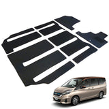 Fenice Car Mat, Floor Mat, Made in Japan (Nissan Serena e-POWER C27 Series) < For Extra Long Slide Sheets, Black, Anti-Slip Shape, Non-Slip, Car Mat, Black (Car Accessories Specialty Store)