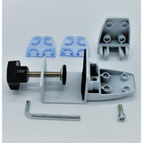 Partition Base, Compatible with 0.1 - 0.2 inch (3 - 6 mm) Thickness, Clamp Installation Type, Screen Stand, White, Includes Mounting Wrench, Set of 10