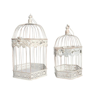 Birdcage, Birdcage, Birdcage, Interior, Figurine, Mu-ra Tricago Object Series (Shabby White, M&L Hexagon Set of 2)