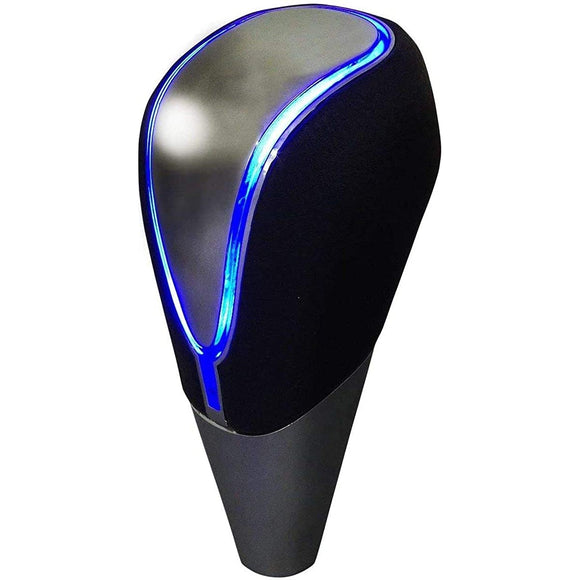 K-PARTS KL-1207 LED Shift Knob, Illumination, 7 Colors, Illumination, Touch Sensor, For Toyota Cars, Black Leather, UNIVERSAL TYPE