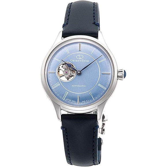[Orient Star] ORIENT STAR Automatic Watch, Classic Semi-skeleton, Mechanical, Made in Japan, Comes with 2 Years of Domestic Manufacturer's Warranty, Open Heart RK-ND0012L, Women's, Light Blue