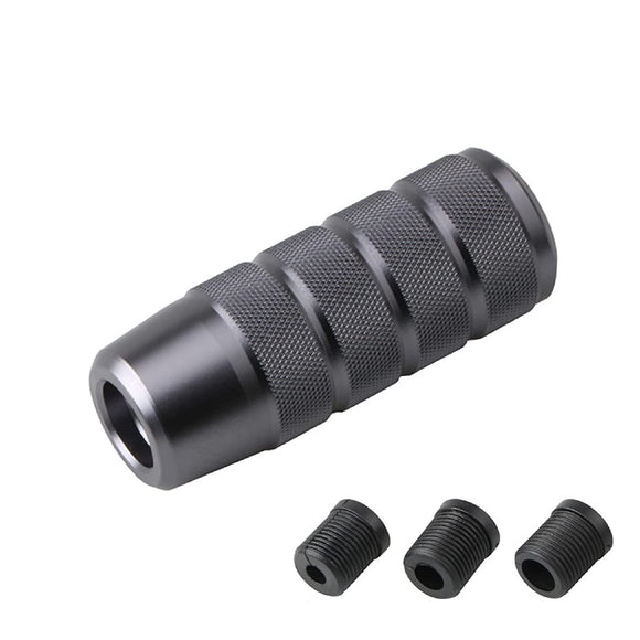 Liberos Shift Knob Extensional Alloy Adapter with 3 Types of Mt, at for Cars, UNIVERSAL (Gray)