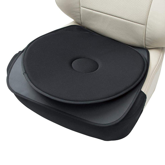 Bonform 5959-70BK Support Rotating Cushion, NEO for Light Regular Cars, Hip Type, Stopper Included, Fully Washable, Memory Foam Urethane Foam, Diameter 18.9 inches (48 cm) (Hip Type), Black