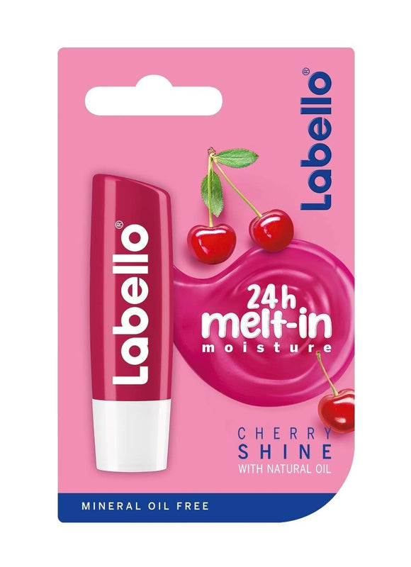 Labello Fruity Shine Cherry Caring Lip Balm with Cherry Aroma 4.8g/5.5ml