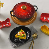 Le Creuset Mickey Mouse Marmit, 7.1 inches (18 cm), Cherry Red, Matte Black, Gold Knob