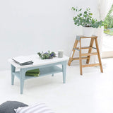 Shirai Sangyo FRS-8040T French Shabby Low Table, Desk, Pale Blue, Width 31.5 inches (80 cm), Height 15.0 inches (38.1 cm), Depth 15.6 inches (39.4 cm)