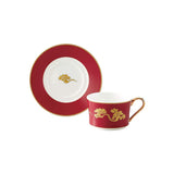 Noritake KT93686/N-116L Noritake Cup & Saucer (Coffee Tea), Tang Chang & Tianping Daumun, 1 Serving, Red