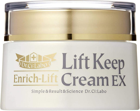 Enrich Lift Lift Keep Cream EX [Firm Skin Care Cream] Ultraviolet, Dry, Moisturizing, Highly Moisturizing, Dr. Ci:Labo Thread Pulling Cream, Adhesion, Firm Skin, Aging Care, Lift Care, Light Comfort, Gold Collagen EX, 50g, Approx. 1 Month's Supply