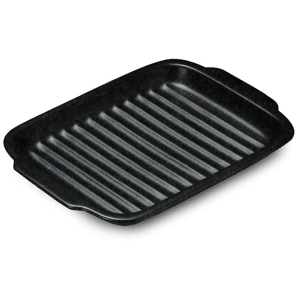 CtoC JAPAN 55-16742 Grill Pan with Handle, Approx. 6.7 x 9.4 inches (17 x 24 cm), Direct Fire Safe, Microwave-Safe, Oven Safe, Grill Ceramic