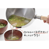 Yoshikawa YJ3368 Yukihira Pot, 9.4 inches (24 cm), Induction Compatible, Stainless Steel Yukihira Pot, Silver