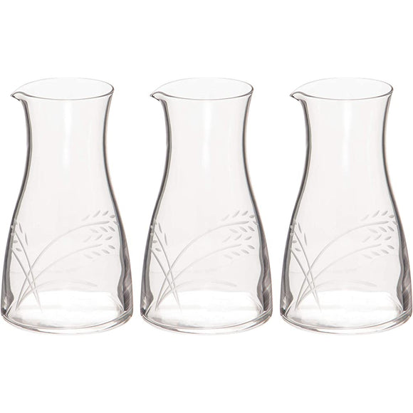 Toyo Sasaki Glass Tokuri, Clear, Approximately 12.2 fl oz (310 ml) Cold Liquor Container, Cold Liquor Carafe, 00247-C674, Pack of 3