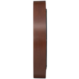 Seiko Clock GP220B Wall Clock, Natural, Satellite Radio, Analog, Space Link, Dark Brown Wood Grain, Product Size: Diameter 12.2 x 2.0 inches (30.9 x 5.2 cm)