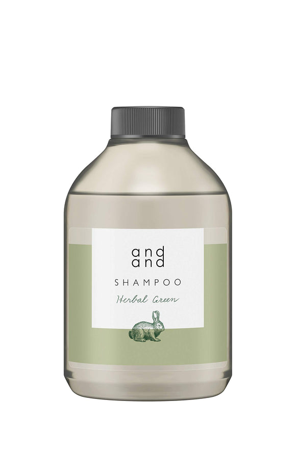 andand Quietly [Herbal Green Scent] Shampoo Refill 480ml [Non-Silicone Formula] Single Item 480ml