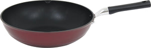 Ushiyama VVT-W30 Frying Pot, 11.8 inches (30 cm), Made in Japan, For Gas Fires, Red