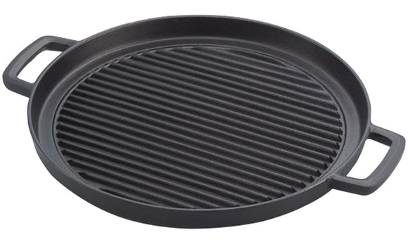 Ikenaga Ironwork Pot, 11.4 inches (29 cm), IH Compatible, Round, Grill Plate, Made in Japan