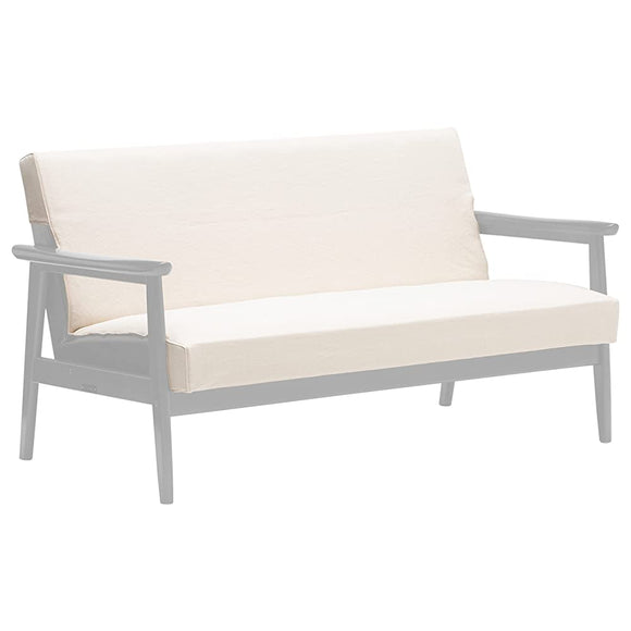 Karimoku K36173IOK 60 K Chair, 2 Seater Cover, Canvas Ivory