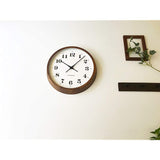 KATOMOKU muku clock 12 Walnut Radio Clock Continuous Second Hand Movement km-98 306mm (Radio Clock)