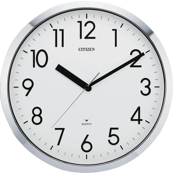 Citizen 4MG522-050 Spacy M522 Wall Clock, Analog, Strengthened, Splashproof, Dustproof, Office, Silver