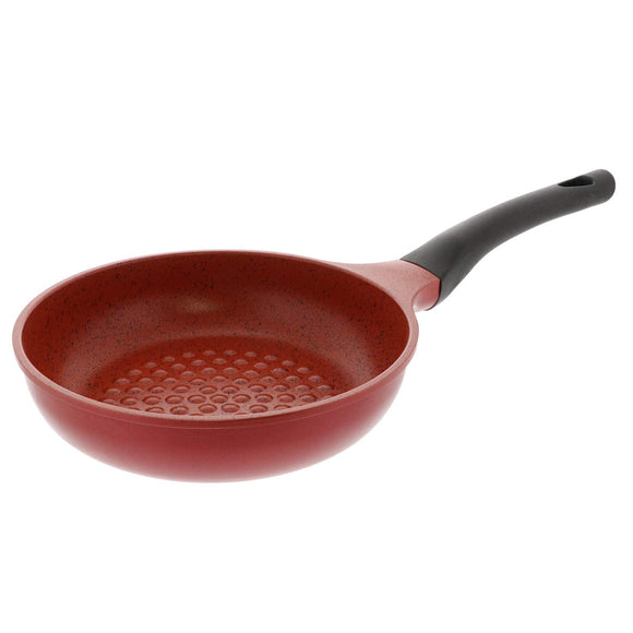 Bestco ND-4611 Frying Pan, Red, 7.9 inches (20 cm), Non-Stick Embossed