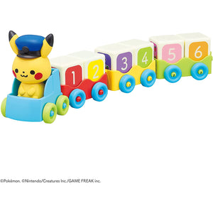 Royal Monpoke Tsumiki Densha (Fingertip Play, Color Sensation, Number Play), Childrens Toy, Train Play (Learn Colors, Numbers and Alphabets), Pikachu Pokemon