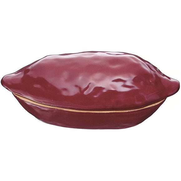Ishigaki Sangyo 3820 Roasted Potato Pot, Width 10.4 x Depth 4.9 x Height 4.1 inches (26.5 x 12.5 x 10.5 cm), Small, Heat-Generating Ceramic Ball, Hot Rigurume Yakimo
