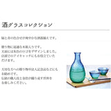 Toyo Sasaki Glass Sake Cup, Blue, Green, Coral, Sea, Made in Japan