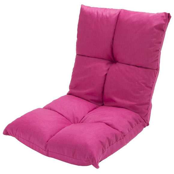 Iris Plaza FC-540S Floor Chair, Reclining, 14 Settings, Memory Foam, Fluffy, Smooth Fabric, Pink