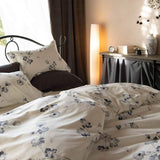 Fab the Home FH121179-180 Duvet Cover, Charcoal, 59.1 x 82.7 inches (150 x 210 cm), Botanica