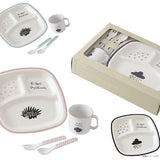Takenaka Mamma Kids' Dinnerware Set, Gift Set, Mint, 13.4 x 9.6 x 3.0 inches (34 x 24.4 x 7.5 cm)