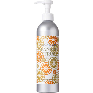 Steam Cream Japanese Citrus Bottle 300g [Made in Japan] STEAMCREAM Moisturizing Cream for Whole Body Body Cream Hand Cream Oatmeal Japanese Citrus Citrus