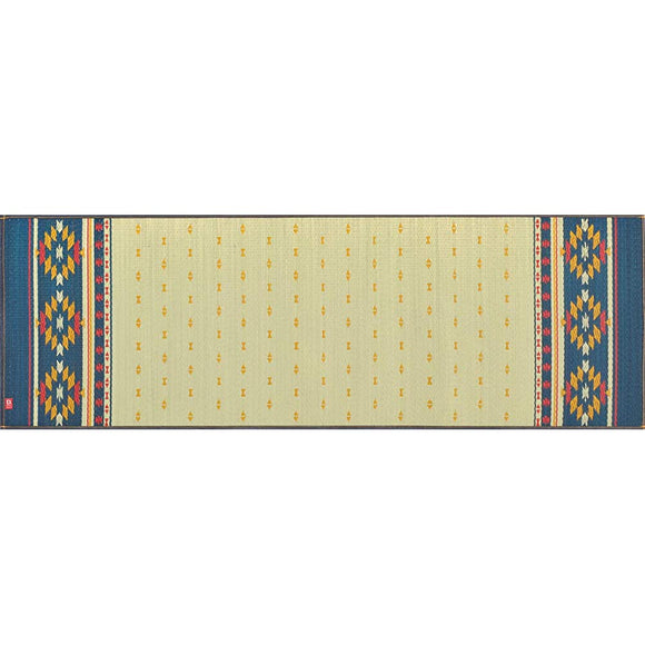 Ikehiko #8236850 Igusa Tatami Yoga Mat, Made in Japan, Earth, Navy, Approx. 23.6 x 70.9 inches (60 x 180 cm)