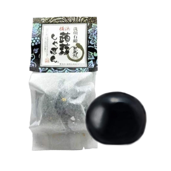 Konnyaku Shabon Yokohama Konnyaku Shabon Black Oolong (100g) Soap Facial Soap Contains Ceramide (Additive-Free/Fixing/Moisturizing) For Dry Skin and Sensitive Skin