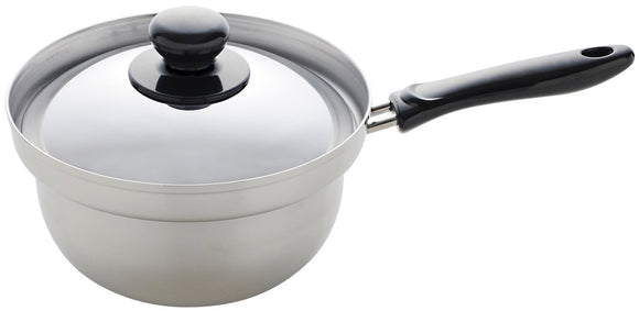 Arnest A-76501 One-Handle Pot, 7.1 inches (18 cm), IH Compatible, Stainless Steel, Snow Pan, (Spill Resistant), A Brand Used by Major Restaurants