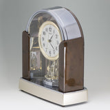 Seiko BY238B SEIKO Clock, Standard Radio Clock, Twin Pa, Dark Brown, Marble Pattern, Polished Finish