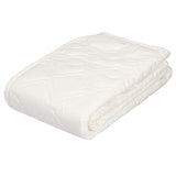 Nishikawa CM30087011W Mattress Pad, Queen, Washable, Cotton, Absorbent, Soft, Texture, Solid Color, White