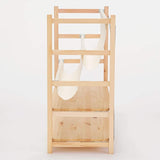 Muji 38749769 Pine Wood Unit Shelf, Canvas Magazine Rack, Width 33.9 inches (86 cm), Width 32.9 inches (83.5 cm), Depth 13.4 inches (34 cm), Height 19.7 inches (50 cm)